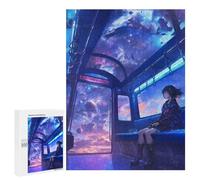 500 PCS Teenagers Puzzles Anime Space Fantasy Train Jigsaws for Adults Puzzle Difficult Hard Challenging To Complete Challenging Game Toys 500 PCS