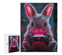 500 PCS Teenagers Puzzles Bunny Gamer Adult Jigsaw Puzzle Hands-on Game Difficult Challenge for Is Ideal As A Gift 500 PCS