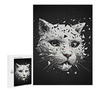 500 PCS Teenagers Puzzles Cat Effect Flakes Adult Jigsaw Puzzle Hands-on Game Difficult Challenge for Is Ideal As A Gift 500 PCS