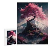 500 PCS Teenagers Puzzles Cherry Blossom Mountain Serenity -1 Adult Jigsaw Relax Games Difficult Hard Unique Gifts for Birthday And Christmas 500 PCS