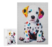 500 PCS Teenagers Puzzles Colorful Dalmatian Dog Adult Jigsaw Puzzle Hands-on Game Difficult Challenge for Is Ideal As A Gift 500 PCS