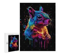 500 PCS Teenagers Puzzles Colorful Squirrel Art Jigsaws for Adults Puzzle Difficult Hard Challenging To Complete Challenging Game Toys 500 PCS