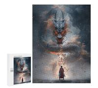 500 PCS Teenagers Puzzles Dragon's Ascension Epic Fantasy Art Adult Jigsaw Relax Games Difficult Hard Unique Gifts for Birthday And Christmas 500 PCS
