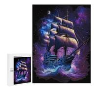 500 PCS Teenagers Puzzles Fantasy Sailing Ship Artwork Jigsaw for Teenagerss Improve Memory Every Piece Is Unique - Unique Birthday And Gifts 500 PCS