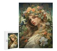 500 PCS Teenagers Puzzles Floral Fantasy Portrait -2 Adult Jigsaw Puzzle Hands-on Game Difficult Challenge for Is Ideal As A Gift 500 PCS