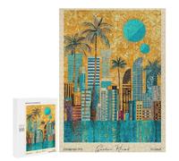 500 PCS Teenagers Puzzles Florida Miami Gustav Klimt Adult Jigsaw Puzzle Hands-on Game Difficult Challenge for Is Ideal As A Gift 500 PCS