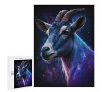 500 PCS Teenagers Puzzles Galactic Goat Art Print Jigsaws for Adults Puzzle Difficult Hard Challenging To Complete Challenging Game Toys 500 PCS