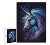 500 PCS Teenagers Puzzles Galactic Unicorn Art Print-9 Adult Jigsaw Puzzle Hands-on Game Difficult Challenge for Is Ideal As A Gift 500 PCS