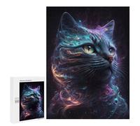 500 PCS Teenagers Puzzles Galaxy Cat Animal Jigsaw for Teenagerss Improve Memory Every Piece Is Unique - Unique Birthday And Gifts 500 PCS