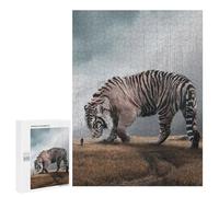 500 PCS Teenagers Puzzles Giant Tiger in Misty Forest Adult Jigsaw Relax Games Difficult Hard Unique Gifts for Birthday And Christmas 500 PCS