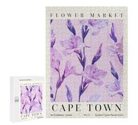 500 PCS Teenagers Puzzles Gladiolus Cape Town Flower Market Jigsaws for Adults Puzzle Difficult Hard Challenging To Complete Challenging Game Toys 500 PCS