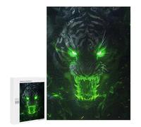500 PCS Teenagers Puzzles Green Tiger Roar -1 Adult Jigsaw Puzzle Hands-on Game Difficult Challenge for Is Ideal As A Gift 500 PCS