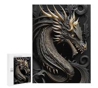 500 PCS Teenagers Puzzles King Dragon Art Deco Jigsaws for Adults Puzzle Difficult Hard Challenging To Complete Challenging Game Toys 500 PCS
