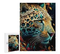 500 PCS Teenagers Puzzles Leopard in Abstract Art Adult Jigsaw Relax Games Difficult Hard Unique Gifts for Birthday And Christmas 500 PCS