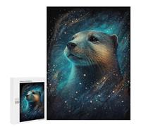 500 PCS Teenagers Puzzles Magical Otter in Starry Night Jigsaw for Teenagerss Improve Memory Every Piece Is Unique - Unique Birthday And Gifts 500 PCS