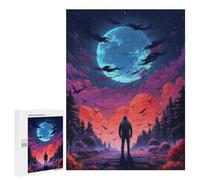 500 PCS Teenagers Puzzles Mystical Night Journey Adult Jigsaw Relax Games Difficult Hard Unique Gifts for Birthday And Christmas 500 PCS