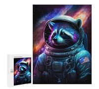 500 PCS Teenagers Puzzles Raccoon Astronaut Space Suit Jigsaw for Teenagerss Improve Memory Every Piece Is Unique - Unique Birthday And Gifts 500 PCS