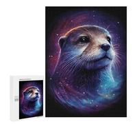 500 PCS Teenagers Puzzles Space Otter Portrait -1 Adult Jigsaw Puzzle Hands-on Game Difficult Challenge for Is Ideal As A Gift 500 PCS
