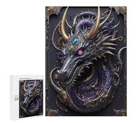 500 PCS Teenagers Puzzles Steampunk Guardian Dragon Jigsaws for Adults Puzzle Difficult Hard Challenging To Complete Challenging Game Toys 500 PCS
