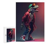 500 PCS Teenagers Puzzles Stylish Dinosaur in Urban Attire Adult Jigsaw Relax Games Difficult Hard Unique Gifts for Birthday And Christmas 500 PCS