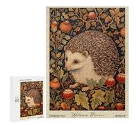 500 PCS Teenagers Puzzles William Morris Hedgehog Forest Jigsaw for Teenagerss Improve Memory Every Piece Is Unique - Unique Birthday And Gifts 500 PCS