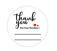 500 Pcs Thank You for Your Purchase Stickers,2 Inches Thank You Labels with Lines,Writable Stickers for Business,Bakery,Cafe,Boutiques,Packaging