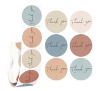 500 Pcs Thank You Stickers for Small Business Customer Appreciation Round Self Adhesive Stickers for Envelopes Postcard Christmas Stocking Decoration (B)