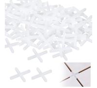 500 Pcs Tile Spacers, 3mm Plastic Cross Shaped Gasket Spacers Tiling Tools Ceramic Tile Lnstallation for Fixing Mat Tile Leveling (White)