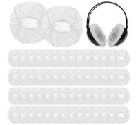500 PCS Universal Disposable Headphone Covers, Stretchable Non-Woven Earphone Shields for Shared Headsets, Sweat and Dust Guard