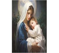 500 pcs Virgen Del Carmen Blessed Virgin Mary Our Lady Nossa Senhora Do Carmo Adult Jigsaw Puzzle Jigsaw Puzzles Game for Adults Fun Indoor Activity Jigsaw Games Gift for Women Men