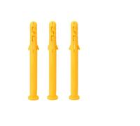 500 Pcs Wall Plugs Set, 8mm Yellow Plastic Column Expansion Pipe, 6, 8,10MM Wallplugs Fastener Kits, 3 sizes Heavy Duty Expansion Nylon Plug for Plasterboard Walls, Hollow and Dry Walls