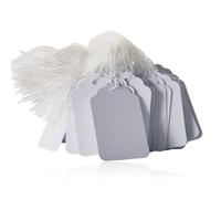 500 Pcs White Price Tags with String, Mini Strung Price Tag, White String Pricemarker Labels, Luggage Tags Paper Blank Gift Marking Strung Labels (28x45mm)