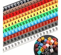 500 Pcs Wire Cord Cable Marker Set 0 to 9 Number Coloured Marking Tool PVC Cable Markers Reliable Wire Labels for Electrical Cord Management Fix Cables
