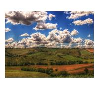 500 Pcs Wooden Puzzles for Home Decoration-Mountains,Fields,Clouds,Shadows,Agriculture 52x38cm