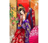 500-piece（52x38cm） adult Japanese traditional female puzzle, an intellectual challenge and game for teenagers and children as a toy