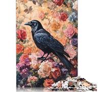 500 Piece A Crow Stands on Square Puzzles for Adults & Wooden Puzzles Educational Game 500pcs (52x38cm)