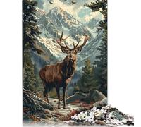 500 Piece A Deer in The Forest Puzzles for Adults Wooden Puzzles Educational Game for Children As A 500pcs (52x38cm)