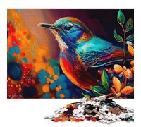 500 Piece Abstract Bird And Flower Jigsaw Square Puzzle for Adults & Wooden Puzzles Educational Game Challenge Toy 500pcs (52x38cm)