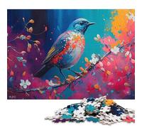 500 Piece Abstract Bird Square Puzzles for Adults, Wooden Puzzles Toy Wall Decor 500pcs (52x38cm)