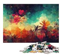 500 Piece Abstract Boho III Puzzles for Adults Wooden Puzzles Educational Game for Children As A 500pcs (52x38cm)