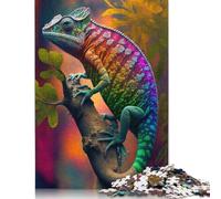 500 Piece 'Abstract Chameleon Puzzles for Wooden Puzzles Educational Game for Adult 500pcs (52x38cm)