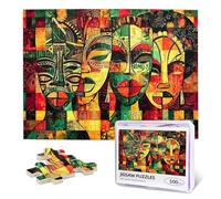 500 Piece Afro Black Women Jigsaw Puzzles for Adults Bible America African Queen Jigsaw Puzzle Black Women Inspirational Quotes Wooden Jigsaw Puzzles Gifts for Family Friends 20.4 * 15 inch