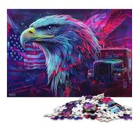 500 Piece American Eagle Jigsaw Puzzles for Adults Teenagers Wooden Puzzle Jigsaws for Adults Educational Game Challenge Toy 500pcs (52x38cm)