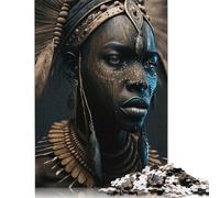 500 Piece Ancient African Tribe Jigsaw Puzzles for Adult Teenagers Puzzles for Adults & Teenager Family Fun Jigsaws Puzzles 500pcs (52x38cm)