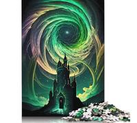 500 Piece Ancient Cosmos Castle Square Puzzle for Adults, Wooden Puzzles Puzzle Hands-on Game 500pcs (52x38cm)