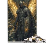 500 Piece Angelic Knight Puzzles for Adults Wooden Puzzles Educational Game for Children As A 500pcs (52x38cm)