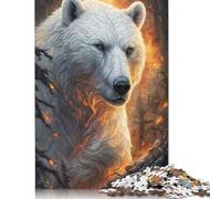 500 Piece Animal Art Polar Bear Jigsaw Puzzles for Adults Jigsaw Puzzle 500 Pieces Jigsaws Adults Puzzles Gifts 500pcs (52x38cm)