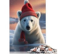 500 Piece Animal Art Polar Bear Jigsaw Puzzles for Adults Jigsaw Puzzle 500 Pieces Jigsaws Adults Puzzles Gifts 500pcs (52x38cm)
