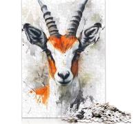 500 Piece 'Antelope Watercolor Puzzles for Adults Wooden Puzzles Educational Game for Children As A 500pcs (52x38cm)