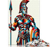 500 Piece Ares God of War Wpap Creative Square Jigsaw Puzzles for Adults And Wooden Puzzles Educational Game for Adult 500pcs (52x38cm)